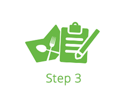 Step 3 - Register and choose your meals
